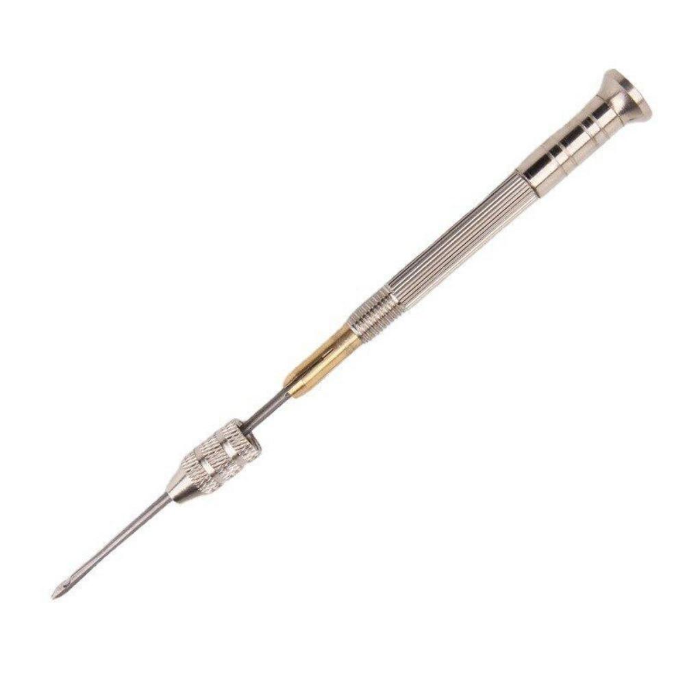 Ergonomisches Leder-Nähset mit 5 austauschbaren Metallnadeln und Ahle-Griff für DIY-Lederhandwerk und Schuhreparatur