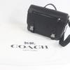 COACH Shoulder Bag Signature Truck Messenger Bag black leather mens C2793 Used