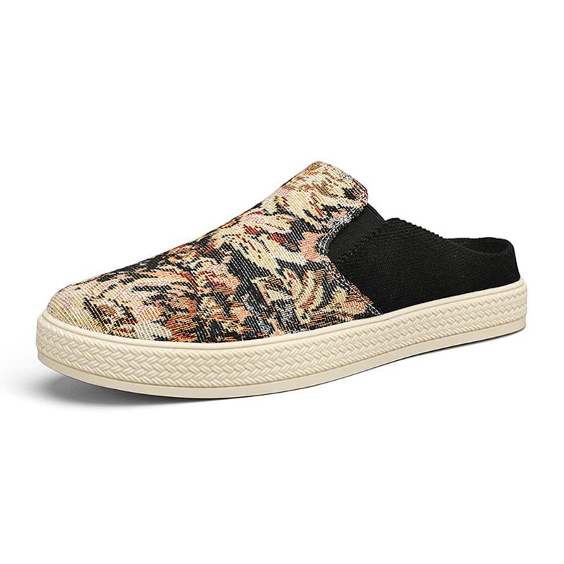 Pánské letní pantofle 2024 Luxusní ležérní boty naboso pro muže Pohodlné plátěné venkovní módní pantofle na chůzi Chinelos