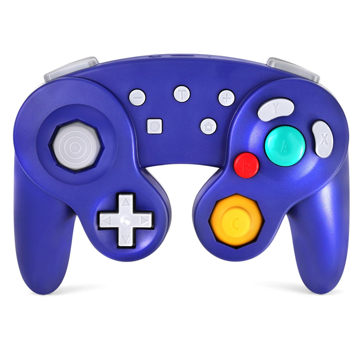 

controls x controller for 2 USB charging support compatible [GC-style Wireless] GameCube-style Switch/Switch Vibration, Turbo, PC/Steam (Navy)