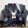 1pc Christmas Deer Blanket, Lightweight Flannel Throw Blanket for Sofa, Bed, Travel, Camping, Living Room, Office, Couch, Chair, and Bed