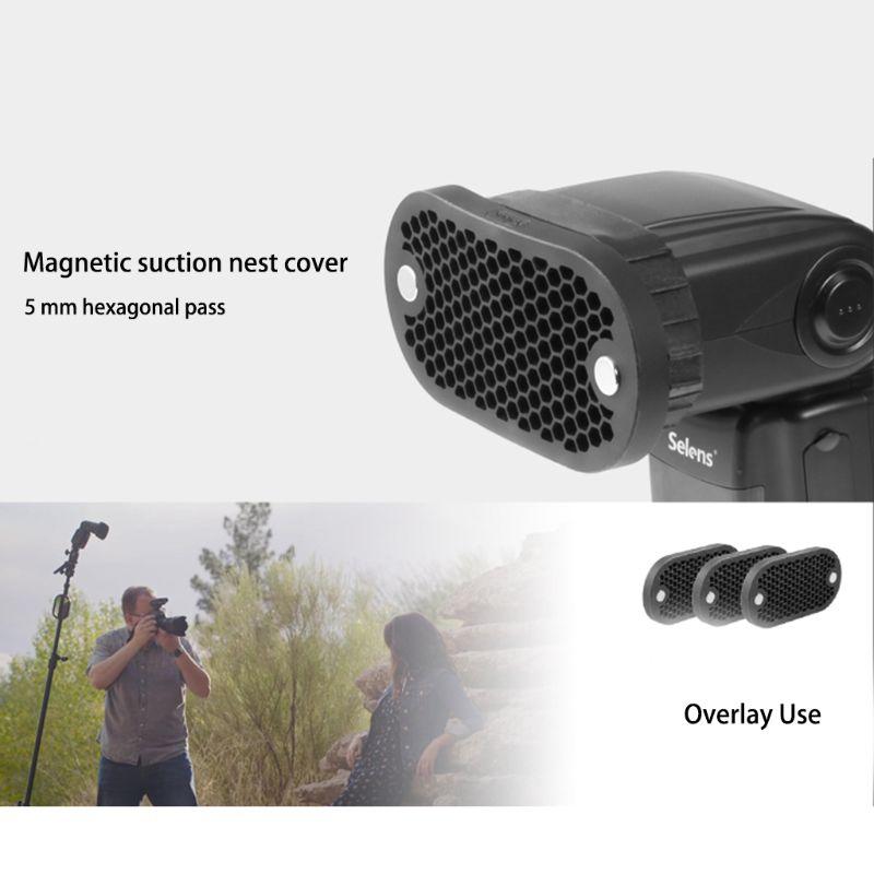 Griglia a Nido d'Ape Universale per Flash Esterno Speedlite Nero Accessori Studio Fotografico