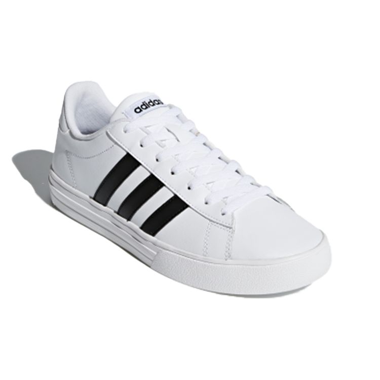 Adidas Neo Daily 2.0 Synthetic Leather Retro Casual Low-Top Skate Shoes Men Sneakers White Black DB0160