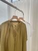 Women's French Linen Pleated Smock Dress
