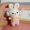 Handmaking Crochet Rabbit Doll Keychain For Gifts Cute Animal Doll Crochet Keychains Knitting Kitten Keyrings Custom