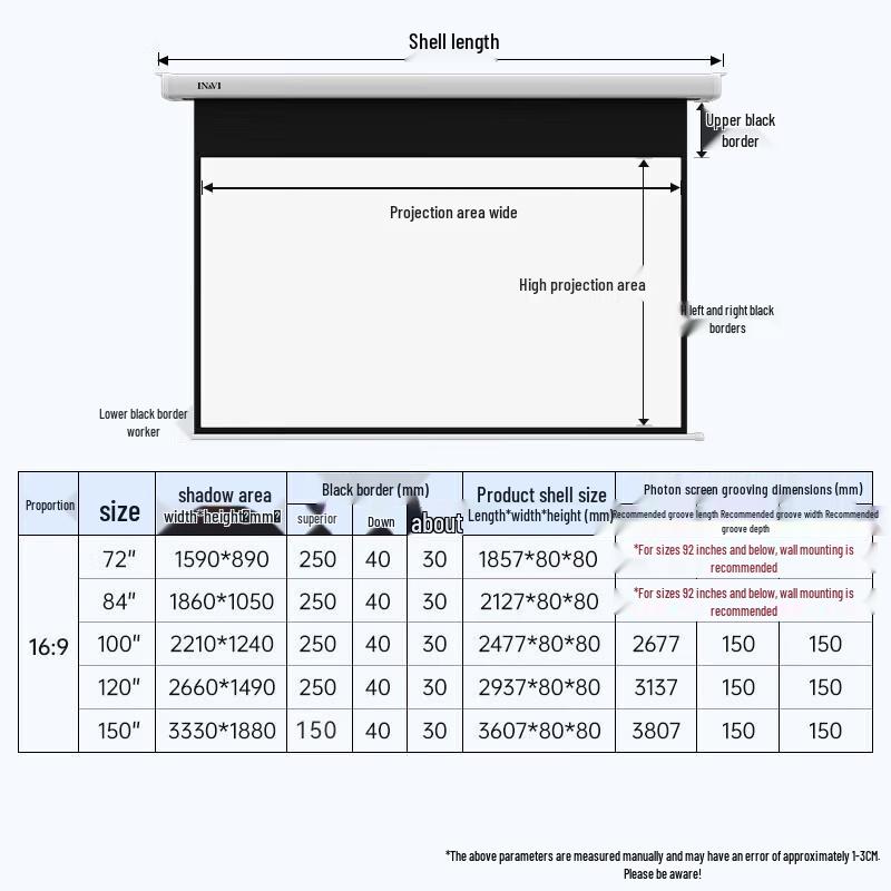 IN&VI DC-3 8K HD Voice Control Electric Projector Screen