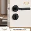 Yajin Zinc Alloy Lever Handle Lock for Indoor Doors, with Key - Modern Design for Bedroom and Bathroom.