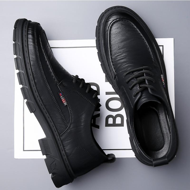Fashion British Leather Business Men's Dress Shoes Spring Autumn Fashion Soft Sole Man Work Shoes Designer Fashion Casual Shoes Male