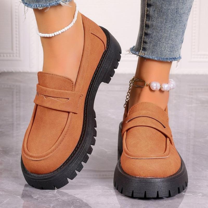 Fashion 2025 Shoes Women Plus Size Loafers Women British Style Platform Shoes Office Ladies Light Casual Designer Shoes Zapatos De Mujer