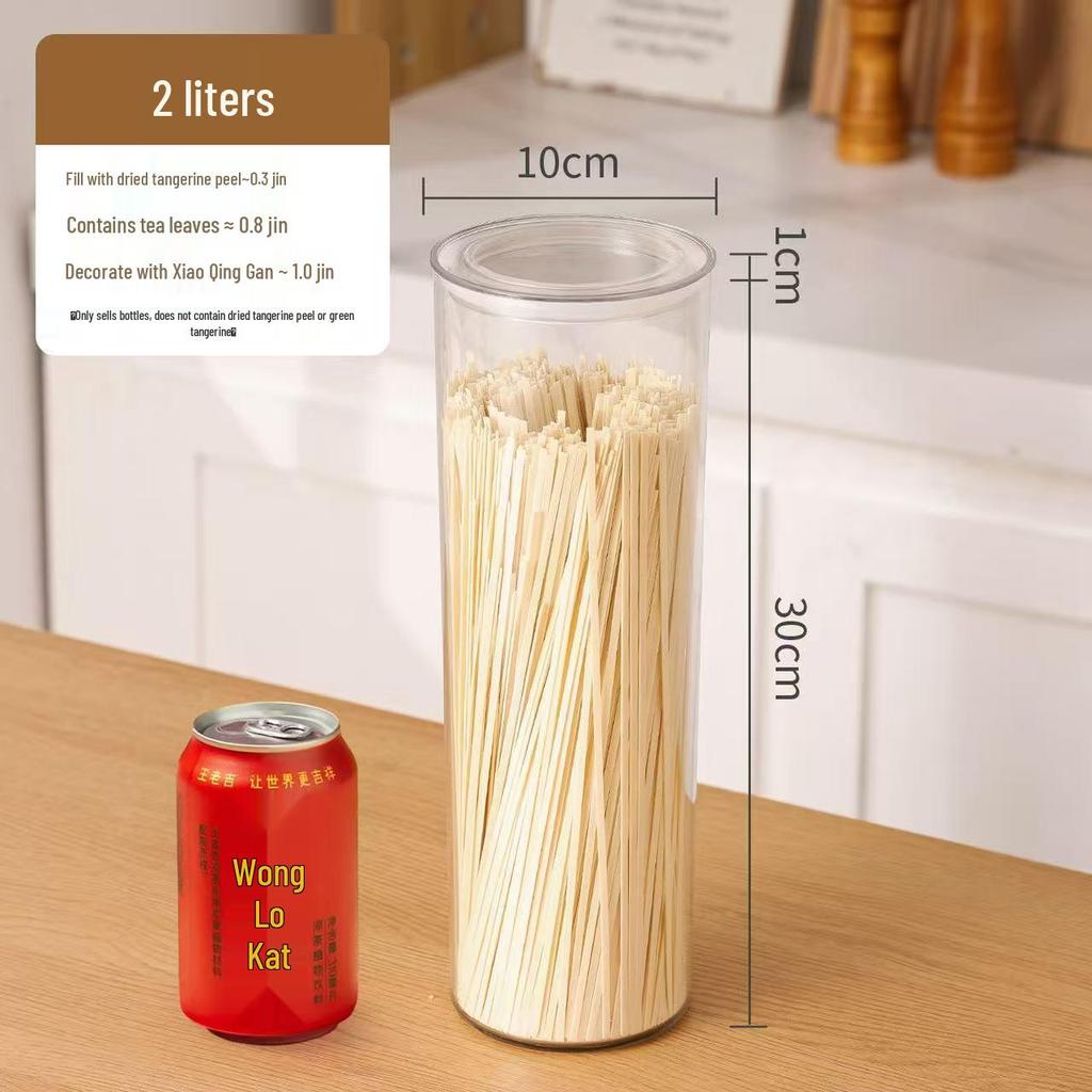 Large Capacity Food-Grade PET Storage Jar for Dried Tangerine Peel, Tea, and More.