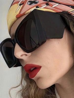 Big Frame Sunglasses Women Square Personality Sun Glasses  Vintage Fashion Exaggerated Glasses Shades Uv400