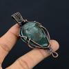 Tibetan Turquoise Pendant, 999 Copper Wire Wrapped Gemstone Jewelry, Handmade Pendant, For Thanksgiving