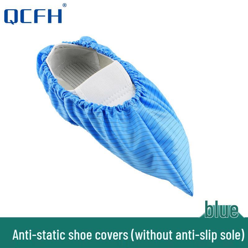 Anti-Static Dust-Free Shoe Covers with Anti-Slip Bottom, Washable Conductive Strips, and Dust-Proof Design