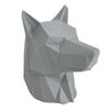 3D Printed Wolf Head Ornament Red Home Office Desktop Trailer Hat Statue Sculpture Coupling Cover