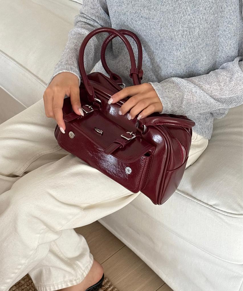 Offlin Buckle Strap Shoulder Bag_Red
