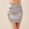 Feminine Sense Solid Color Women Wild Slim Short Skirt Comfortable One-step Package Hip Skirt