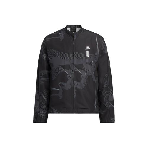 adidas Slim Fit Sports Stand Collar Jacket for Men, Black XS