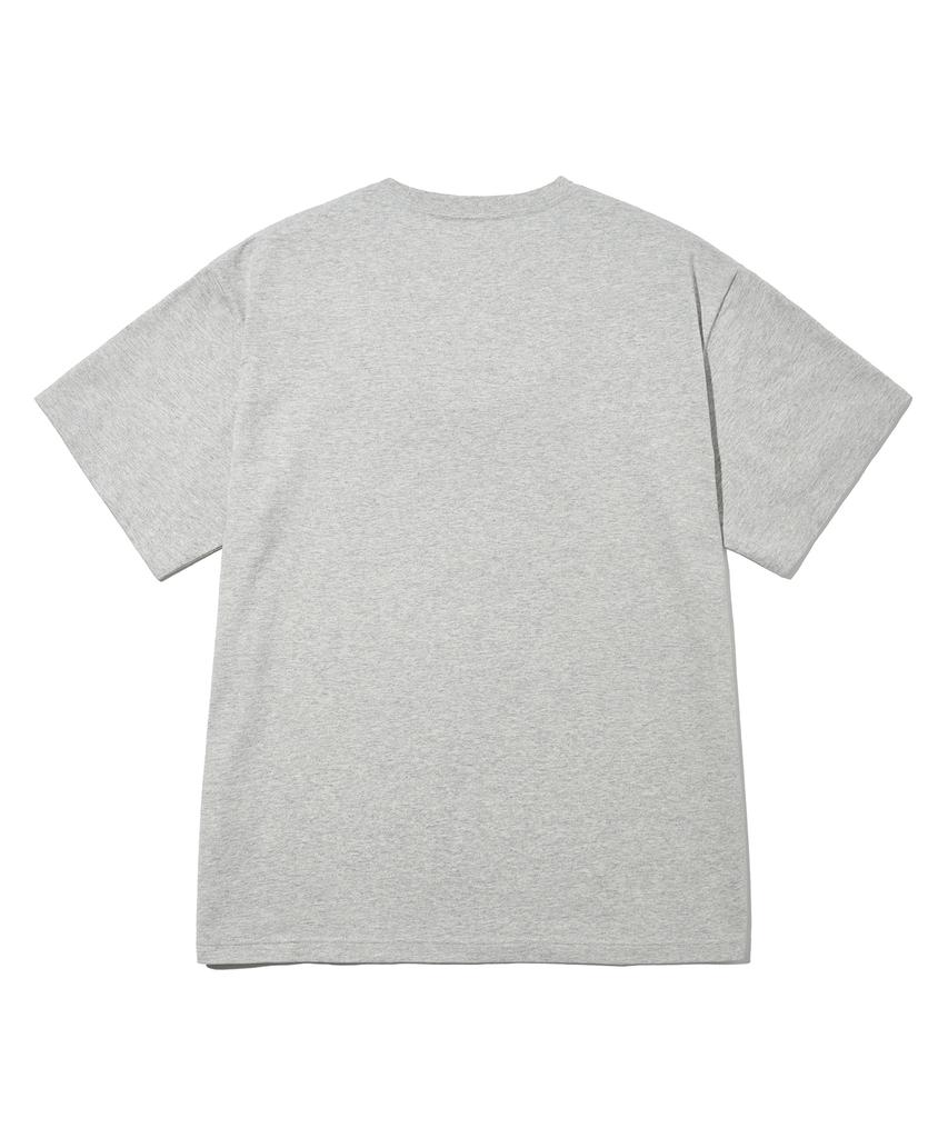 PHYSICAL DEPARTMENT Typography Spray Short Sleeve T-Shirt_Gray