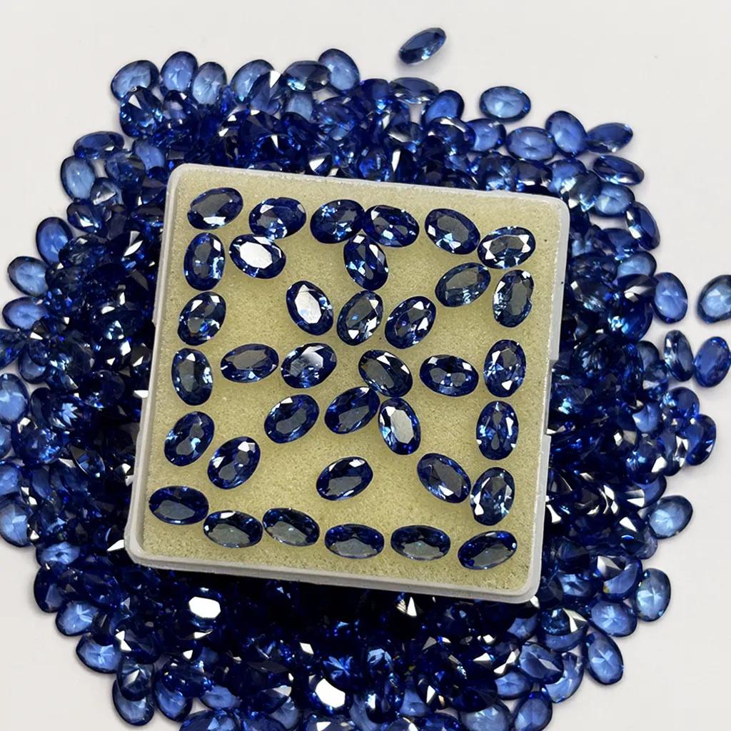 Natural Blue Sapphire Loose Gemstone 18 Pcs 7×5mm Oval Cut Lot September Birthday Birthstone