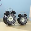 Luminous Metal Silent Alarm Clock, a Battery-Powered Clock for Children's and Students' Bedrooms, Bedside, and Gifts
