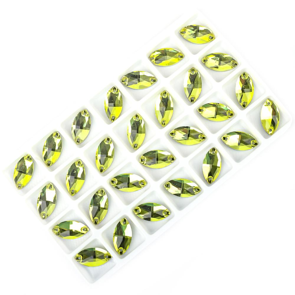 

Вэй Чэнь Маркиз Страз Ручная Вышивка Плоская Пуговица для DIY Вечерних и Свадебных Платьев Аксессуары 6*12mm, 72 pcs/pack