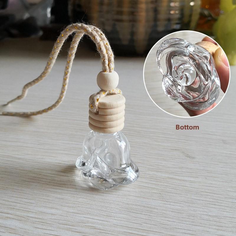 Heart-Shaped Car Aromatherapy Pendant - Creative Car Perfume Bottle for Interior Accessories