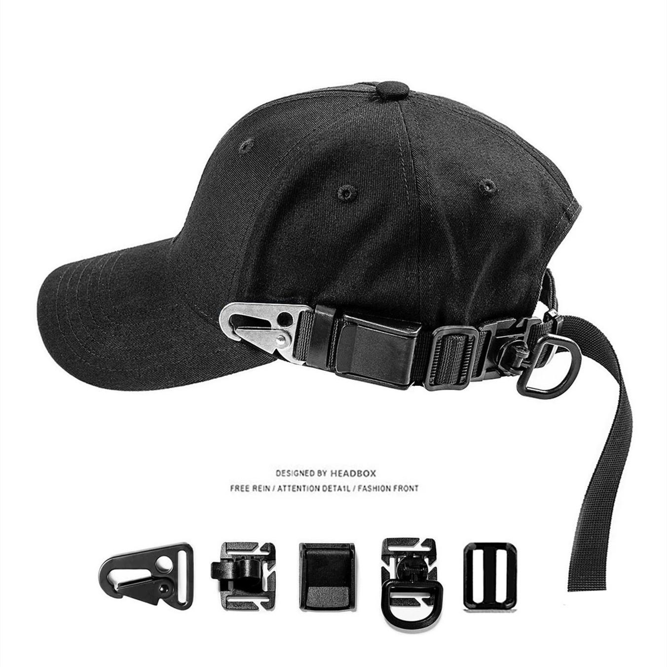 

Outdoor Multifunction Quick Release Tactical Techwear Cap Men Women Detachable Punk Hip Hop Baseball Cap Casual Vintage Hat M(56-59cm) чёрный