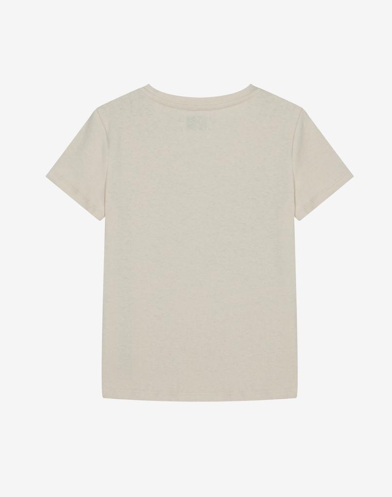 Meleugo Women'S V-Neck Half-Sleeve T-Shirt [Beige]