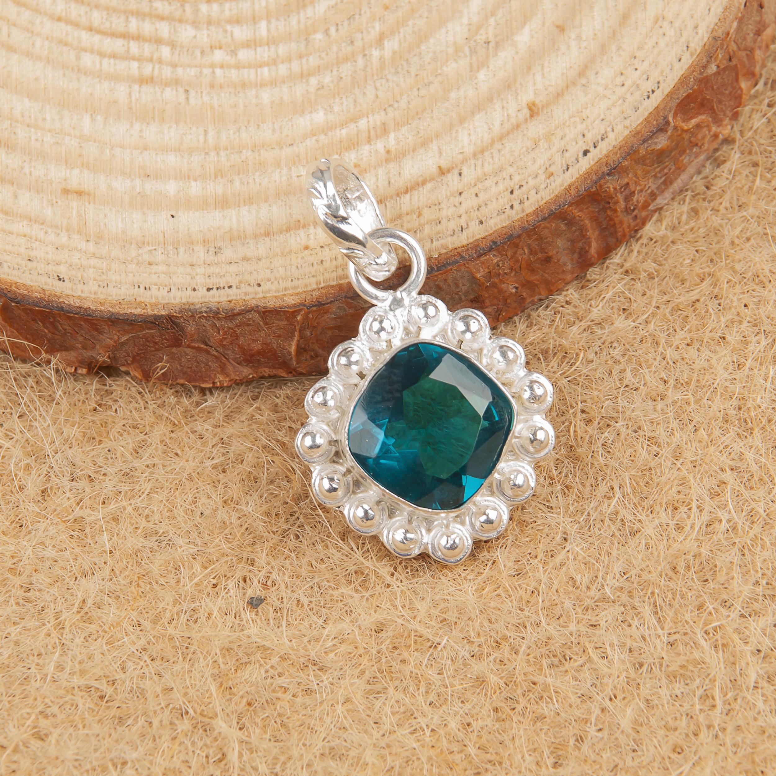 

Подвеска из апатита, ювелирные изделия из драгоценных камней, подвеска из стерлингового серебра 925 пробы, подарок для женщин, подвеска на каждый день ручной работы, подарок для любви 1.37 Inches синий