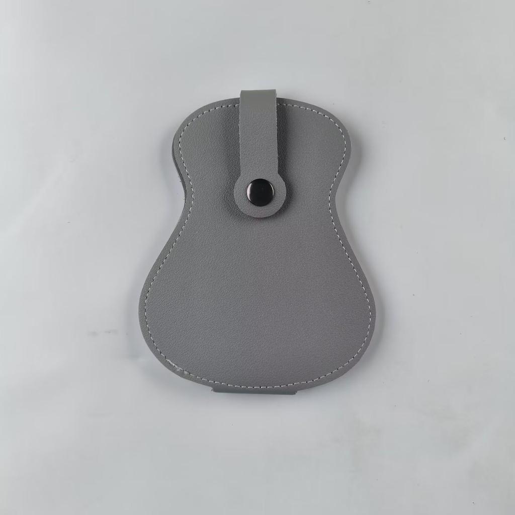 Embroidered Guitar Pick Storage Bag with Large Capacity Slots and Hanging Ornament