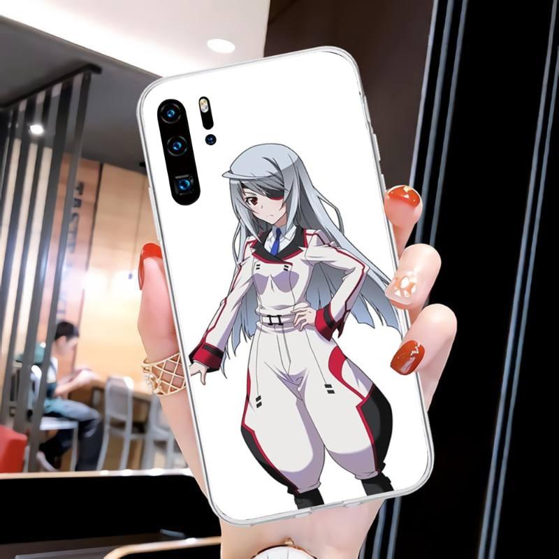Girl Infinite Stratos Phone Case For Huawei P50 P40 P30 Pro Mate 40 30 Pro Nova 8 8i Y7P Honor Transparent Phone Cover