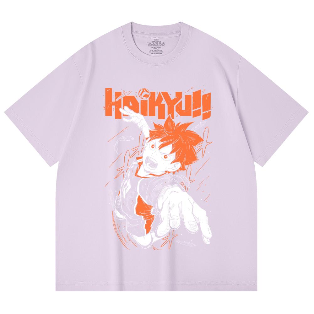 230 Gsm 100% Cotton Haikyu V1 Hinata Print Unisex Heavy Cotton T Shirt