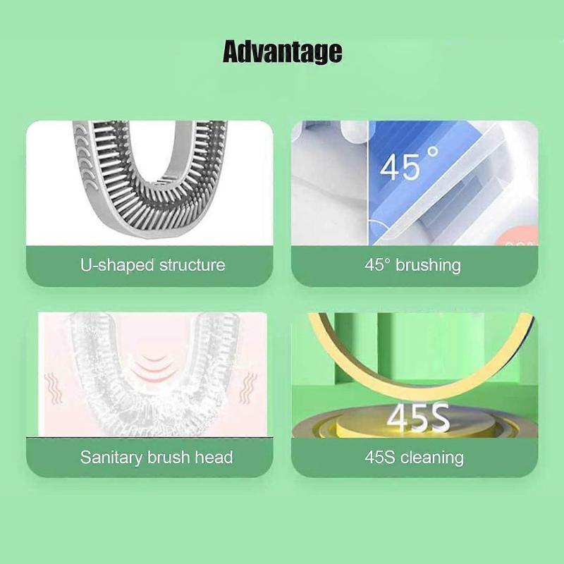 Children's Electric Toothbrush. U-shaped Toothbrush Head. Sonic Toothbrush. IPX7