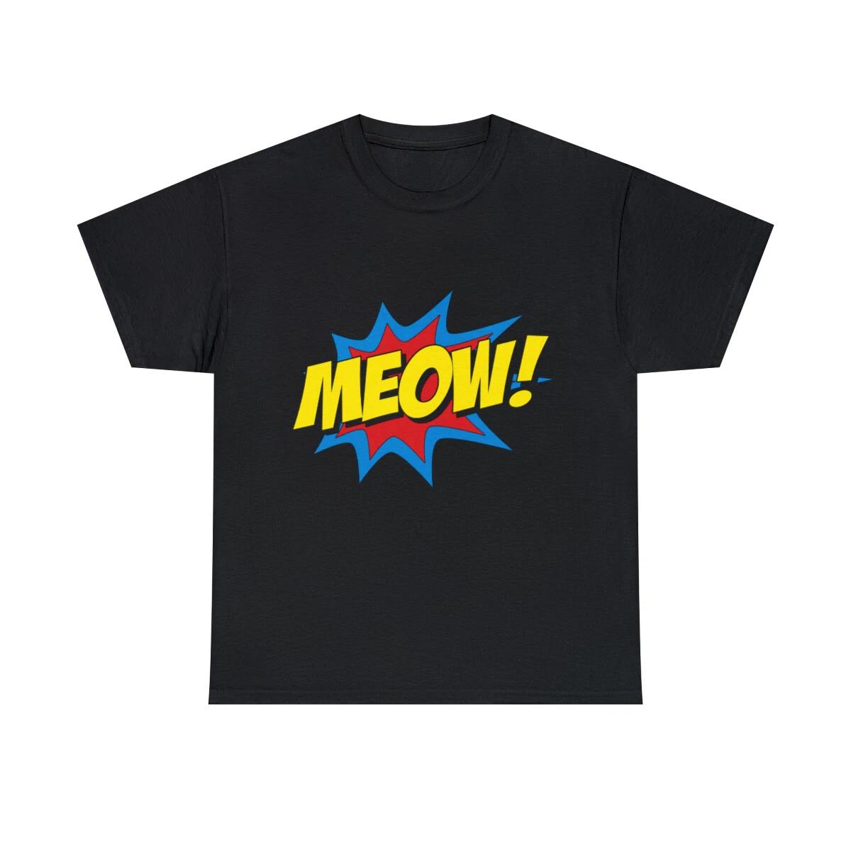 Cute Cat Meow Graphic Tee Shirt, S-5XL S
