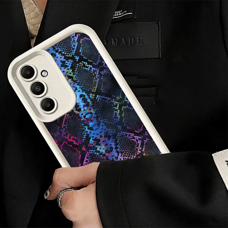 Phone Case for Samsung Galaxy A17 A16 A15 A14 A13 Fashion Snake Skin Pattern A56 A36 A26 A55 A35 A25 A54 A34 A24 A53 A33 A23 A07