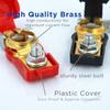 1 Pair Universal Car Battery Terminals Cable Terminal Clamps Connectors Positive and Negative Red and Black Battery Connector