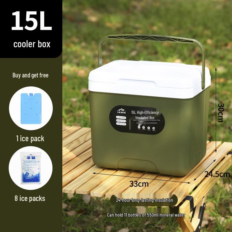 Portable Insulated Car Refrigerator for Camping and Fishing