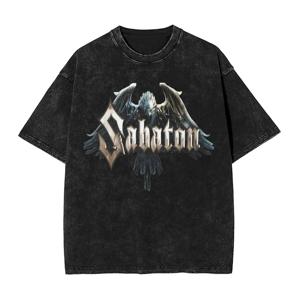 Swiss Fallon Bismarck Movie Rock Band Sabatoned TShirts for Fans Washed Style Tops Men Women Pure Cotton Oversized Tees Clothes