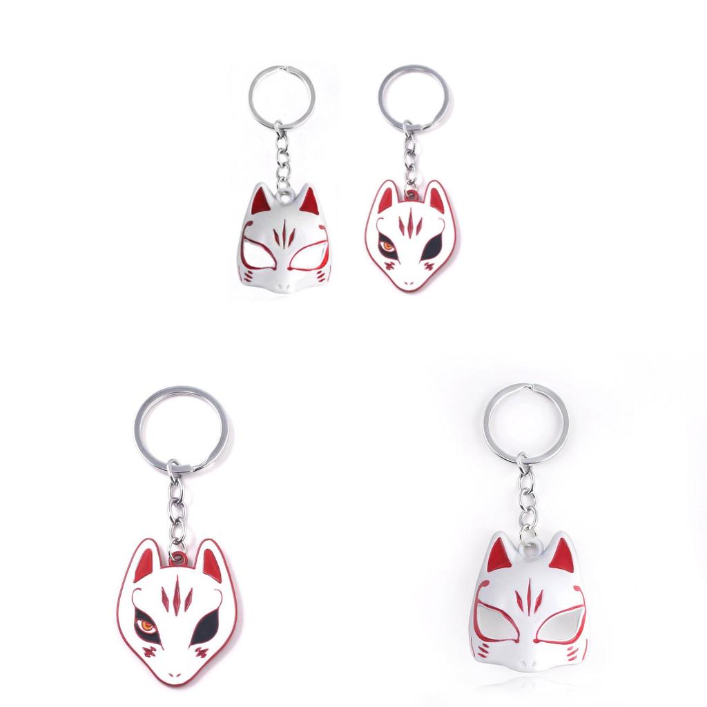 Natsumes Book Of Friends Fox Mask Keychain With Zinc Alloy Charm For Anime Fans