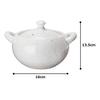 Hase Seito Hase-en Earthenware Pot, 1-2 Person Capacity, Approx. 16cm, Approx. 700ml Capacity, Can Be Cooked Over an Open Fire or Empty, Oven Safe, Wh