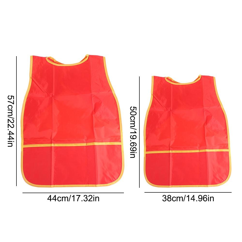 With  3 Pockets Kids Art Smock Waterproof Kids Apron Craft Activity Painting Aprons  3-8 Years