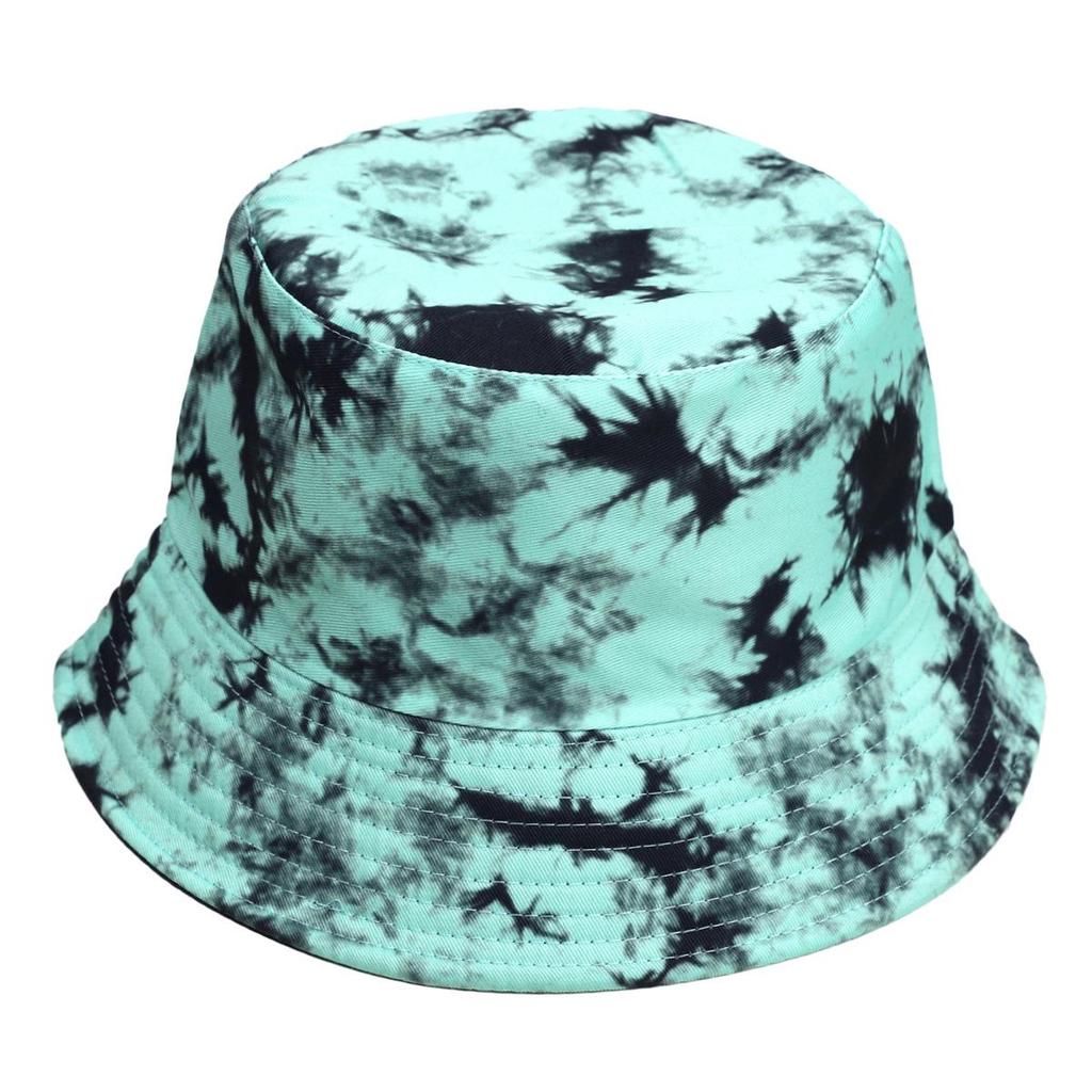 Europejsko-Amerykański Kapelusz Bucket Tie-Dye Chroniący Przed Słońcem: Dwustronny Design Graffiti dla Mężczyzn i Kobiet