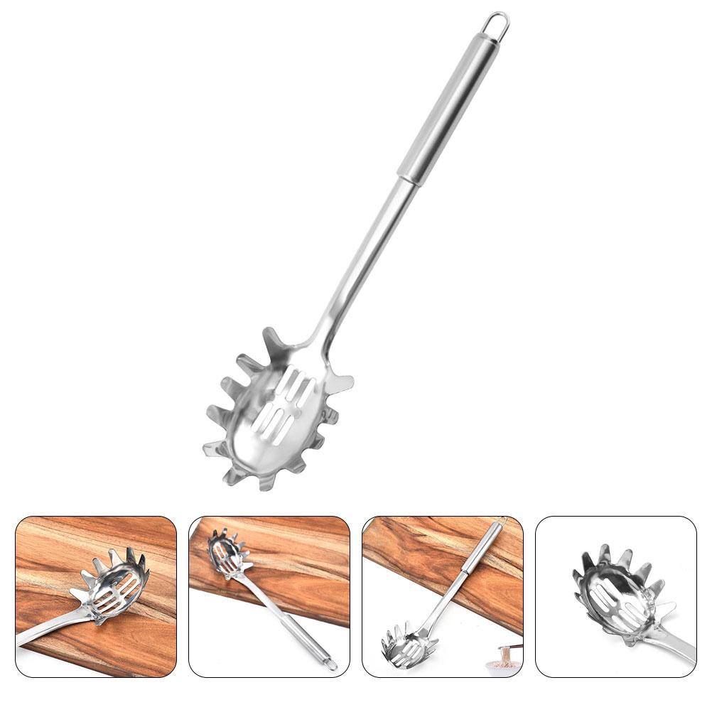 Portable Spaghetti Spoon Noodle Kitchen Gear Stainless Utensils Steel Pasta Server