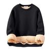 Men's Solid Color Plus Velvet Round Neck Sweatshirt Men's Sports Large Size Casual Round Neck Sweatshirt