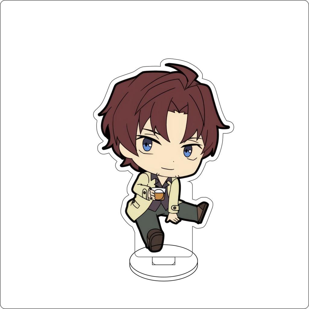 10CM Anime Bungo Stray Dogs Figure Stand Model Nakajima Atsushi/dazai osamu/Kunikida Doppo Cute Desk Decor Standing Sign Gifts