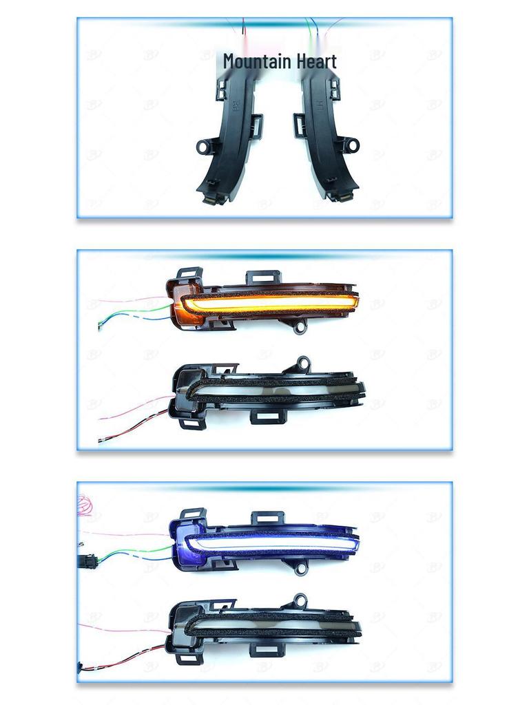 MG Pilot Rearview Mirror Sequential Turn Signal with Dynamic DRL Blue Touch Modification