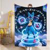 Double Blanket for Bed Kawaii L-Lucarios Throw Blankets and Camping New Year Furry Bedspread the Anime Home Decoration Sofas Nap