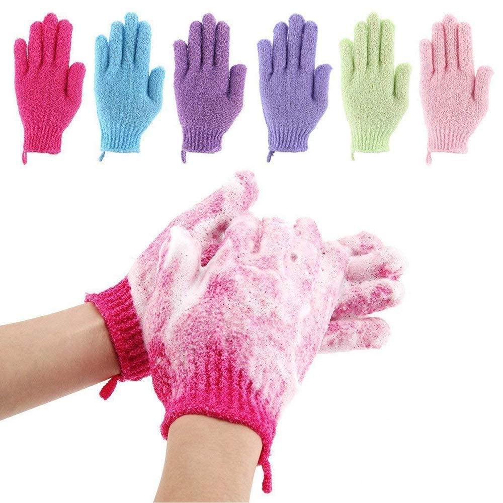 Korean Exfoliating Bath Mitt – Five-Finger Scrubbing Glove and Back-Scrubbing Towel