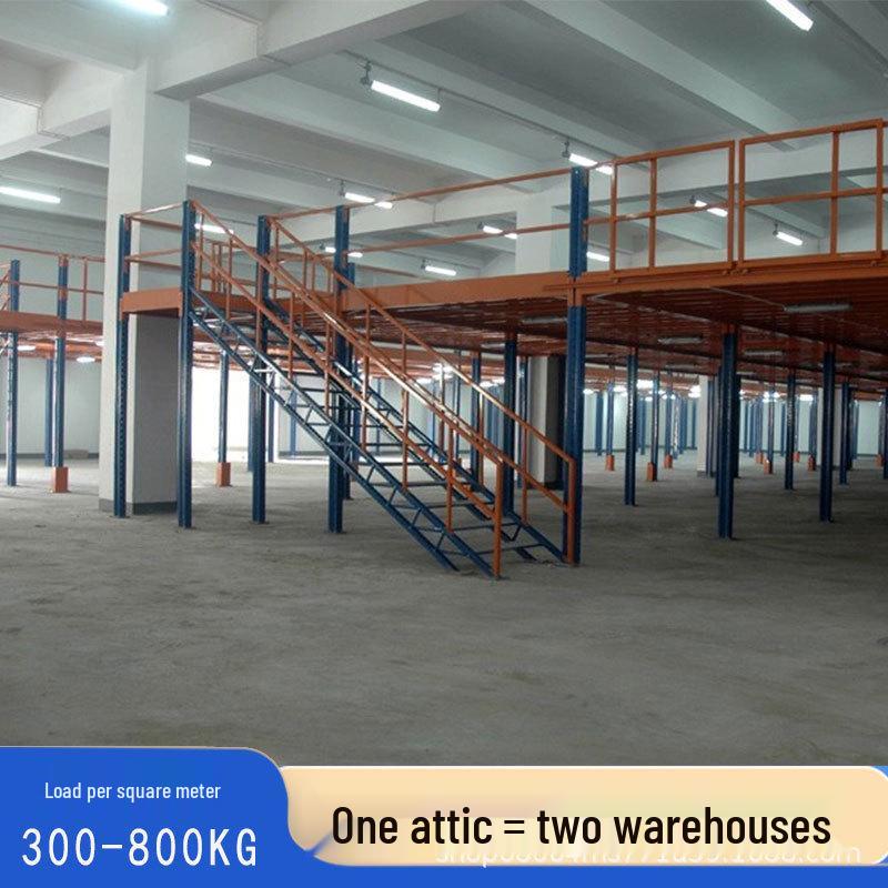 Two-Story Steel Structure Workshop & Office Shelving