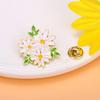 Brooch Pin Vibrant Color Peony Flower Leaves Shape Badge Clothing Decoration Sweaters Hats Bags Accessory